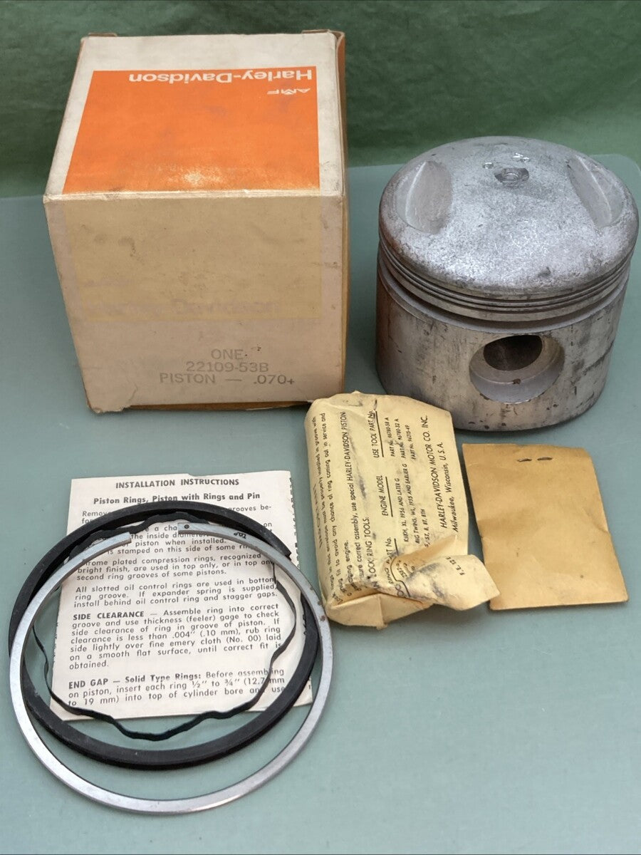 NEW GENUINE HARLEY DAVIDSON 22109-53B 070 Piston, pin & rings 22121-40A