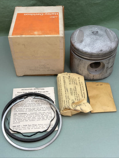 NEW GENUINE HARLEY DAVIDSON 22109-53B 070 Piston, pin & rings 22121-40A