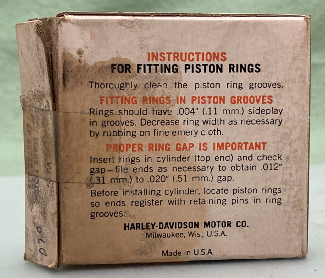 NEW GENUINE HARLEY-DAVIDSON 22328-47 Ring set, piston +.020"