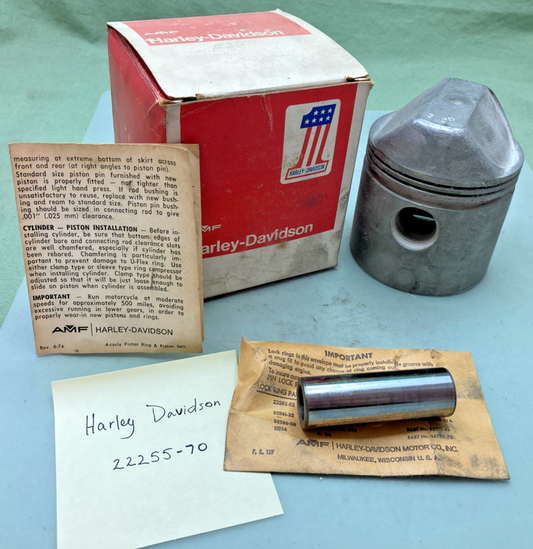 NEW GENUINE HARLEY DAVIDSON 22255-70 PISTON WITH PIN NO CIRCLIPS INCOMPLETE KIT