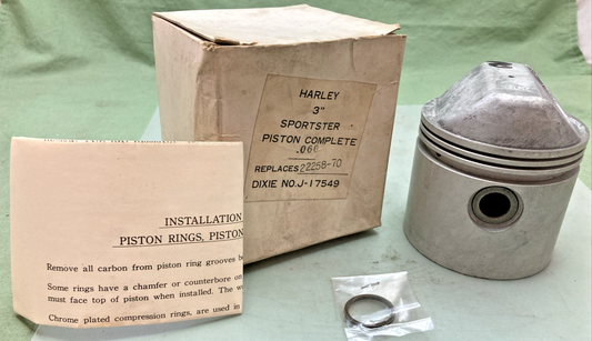 NEW GENUINE DIXIE J-17549 PISTON WITH PIN AND CIRCLIPS FOR HARLEY DAVIDSON