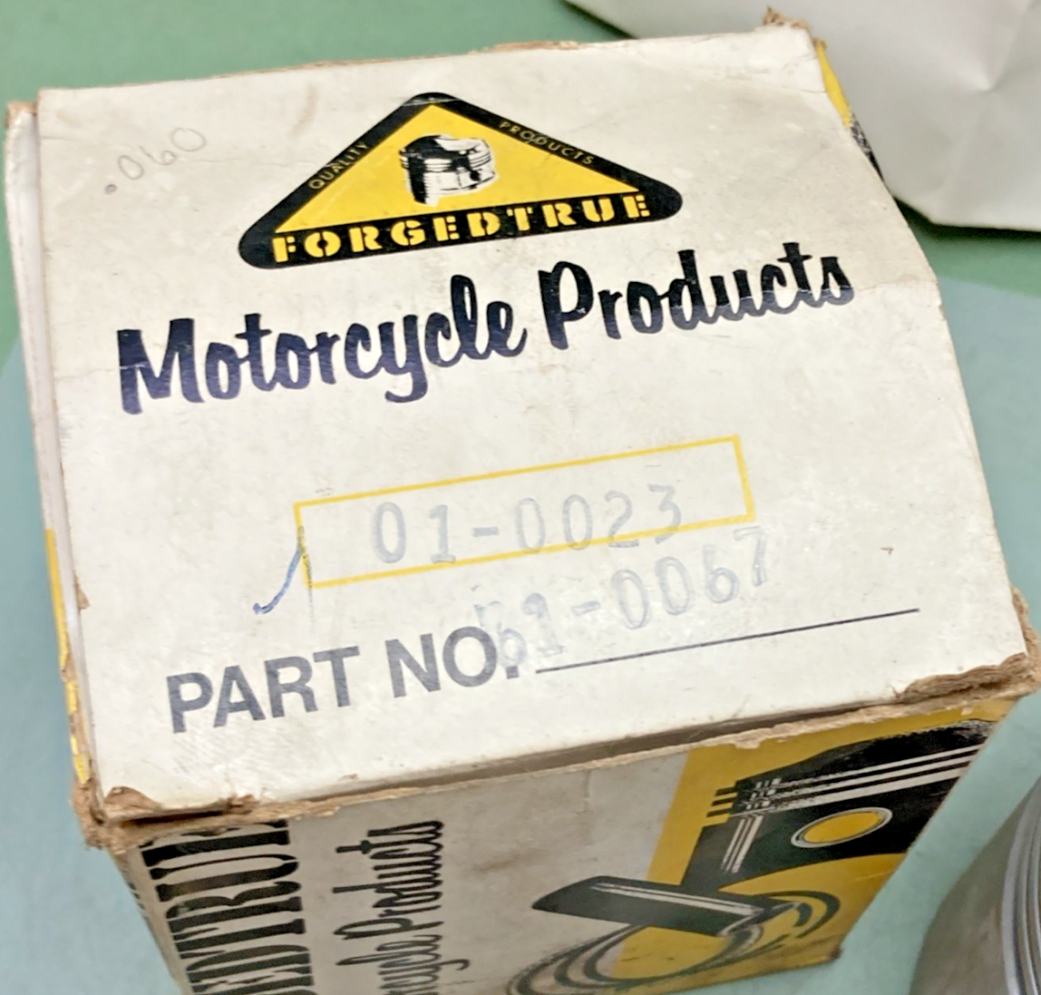 NEW GENUINE FORGED TRUE 61-0067 PISTON WITH RINGS INCOMPLETE KIT