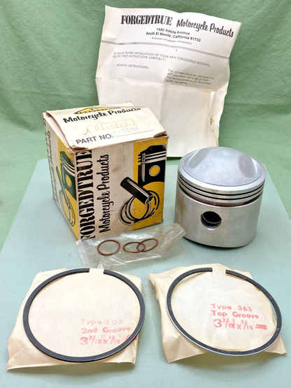 NEW GENUINE FORGED TRUE 61-0067 PISTON WITH RINGS INCOMPLETE KIT