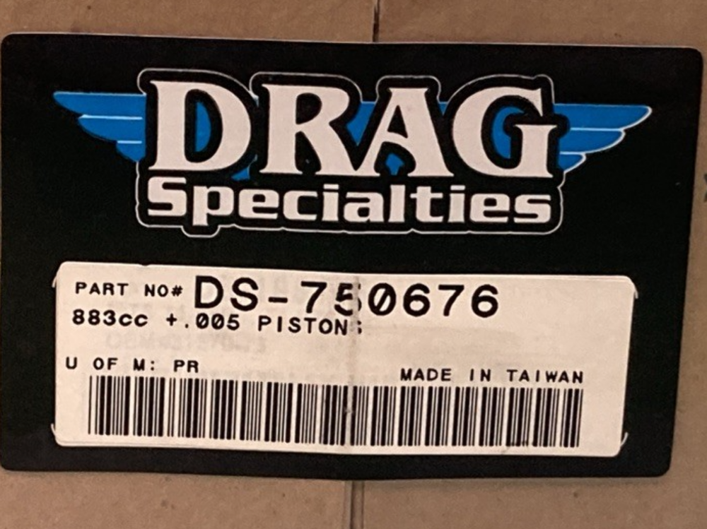 NEW GENUINE DRAG SPECIALTIES DS-750676 PISTON SET