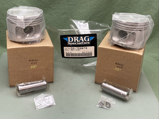 NEW GENUINE DRAG SPECIALTIES DS-750676 PISTON SET