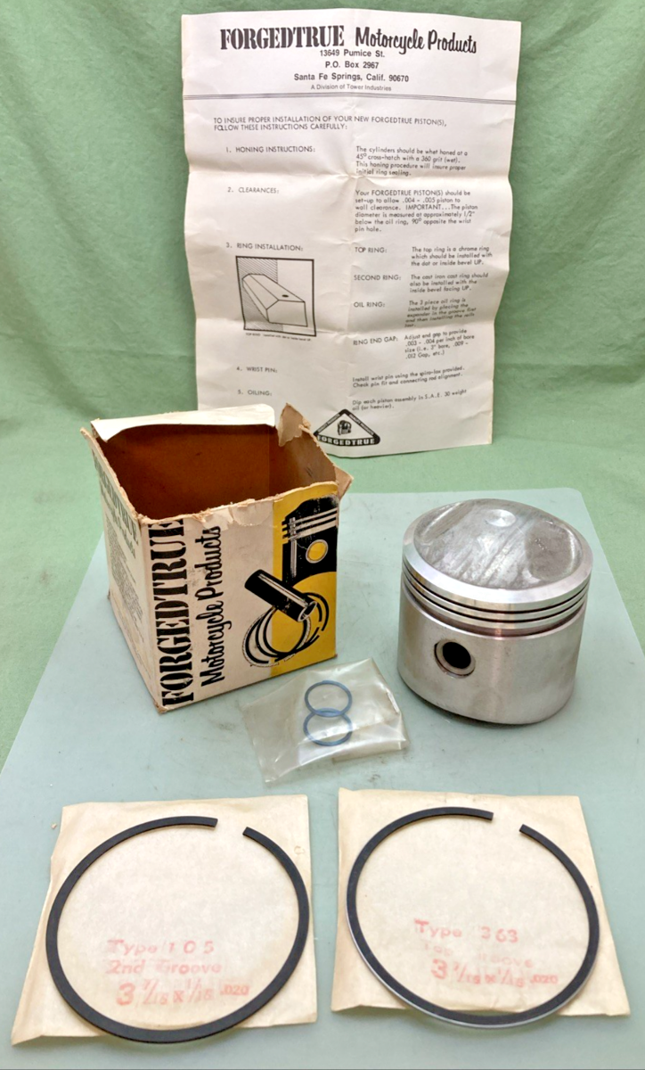 NEW GENUINE FORGED TRUE 92 PISTON WITH RINGS AND PIN