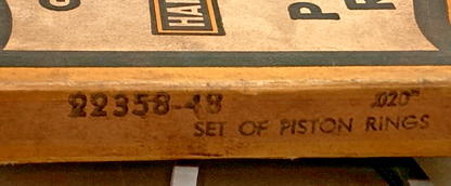 NEW GENUINE HARLEY DAVIDSON 22358-48 PISTON RING SET