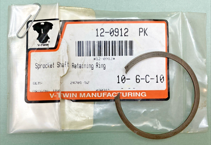NEW GENUINE V-TWIN 12-0912 SPROCKET SHAFT RETAINING RING