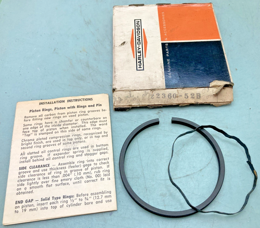 NEW GENUINE HARLEY DAVIDSON 22360-52B PISTON RING SET INCOMPLETE SET