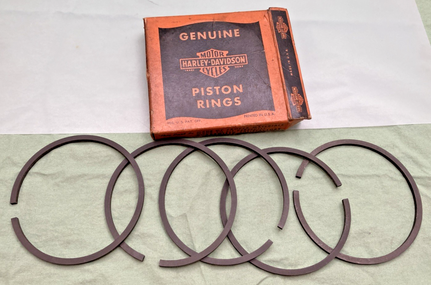 NEW GENUINE HARLEY DAVIDSON 262-36 PISTON RINGS 45 STD.