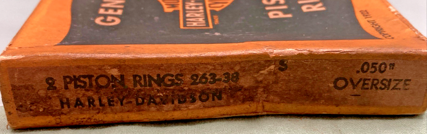 NEW GENUINE HARLEY DAVIDSON 263-38S / 22395-38 PISTON  RING .050 OS