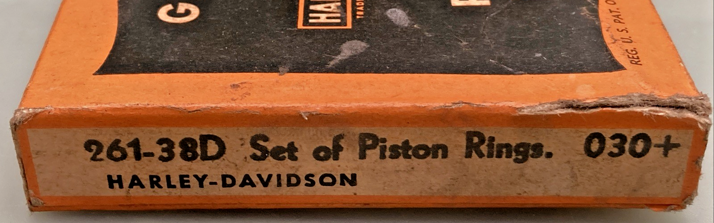 NEW GENUINE HARLEY DAVIDSON 261-38D PISTON RING 45" FLATHEAD WL WLA  +.030
