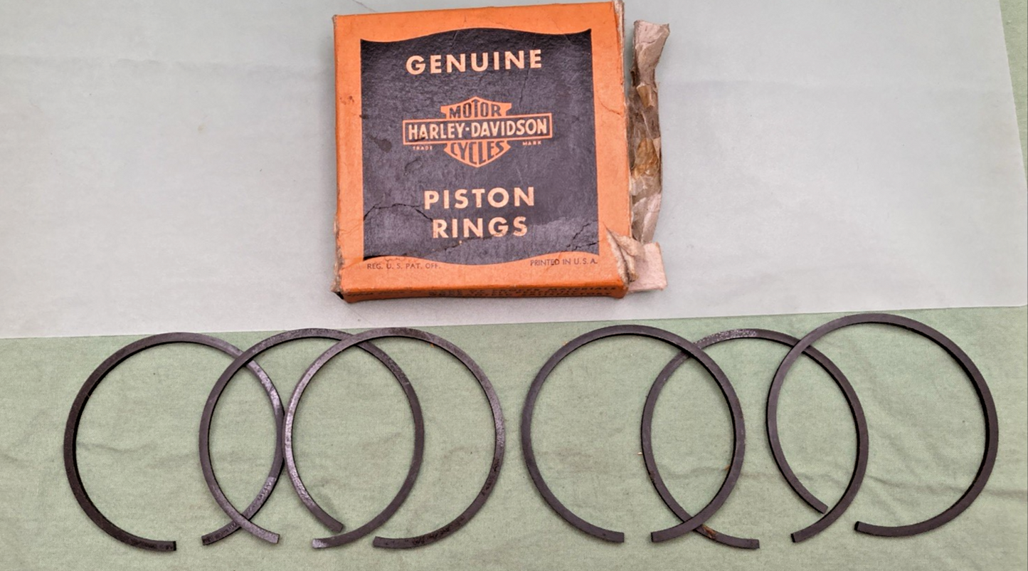 NEW GENUINE HARLEY DAVIDSON 261-38D PISTON RING 45" FLATHEAD WL WLA  +.030