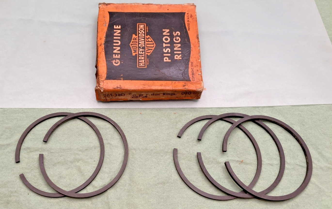 NEW GENUINE HARLEY DAVIDSON 261-38D PISTON RING 45" FLATHEAD WL WLA  +.030
