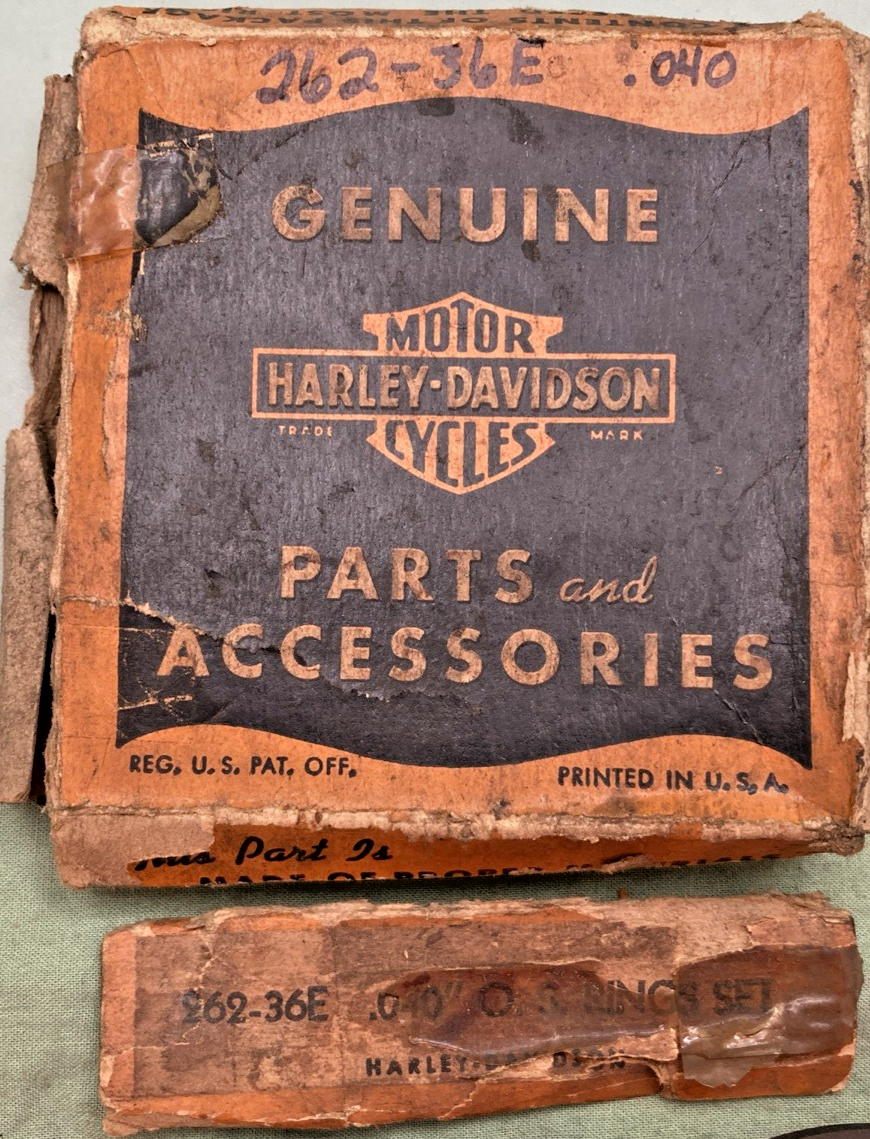 NEW GENUINE HARLEY DAVIDSON 262-36E PISTON RINGS .040 O/S