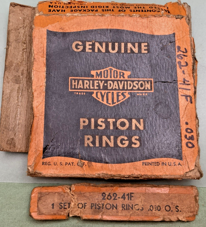 NEW GENUINE HARLEY DAVIDSON 262-41F PISTON RINGS .030 O/S