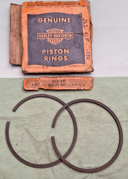 NEW GENUINE HARLEY DAVIDSON 262-41F PISTON RINGS .030 O/S
