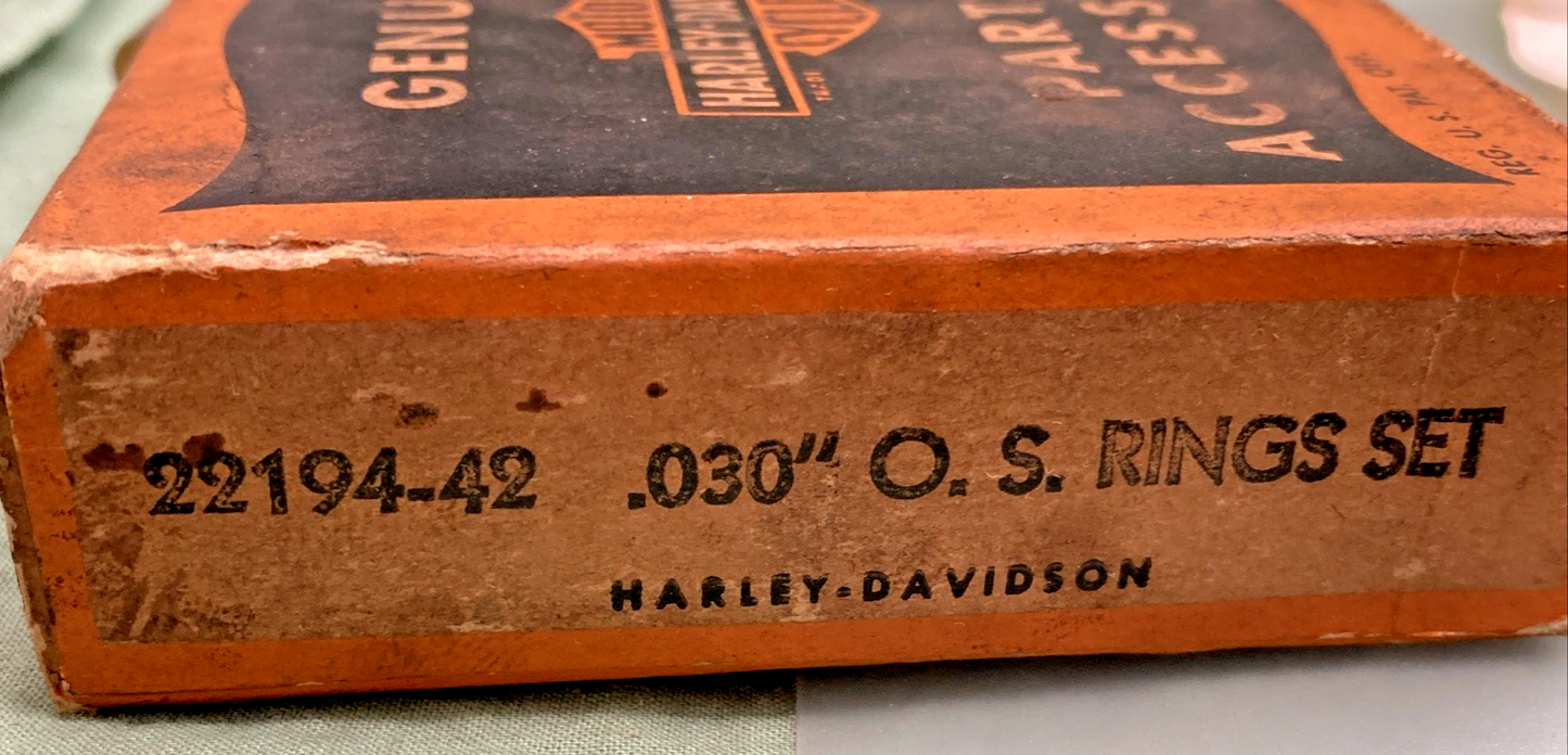 NEW GENUINE HARLEY DAVIDSON 22194-42  PISTON RINGS .030 O/S