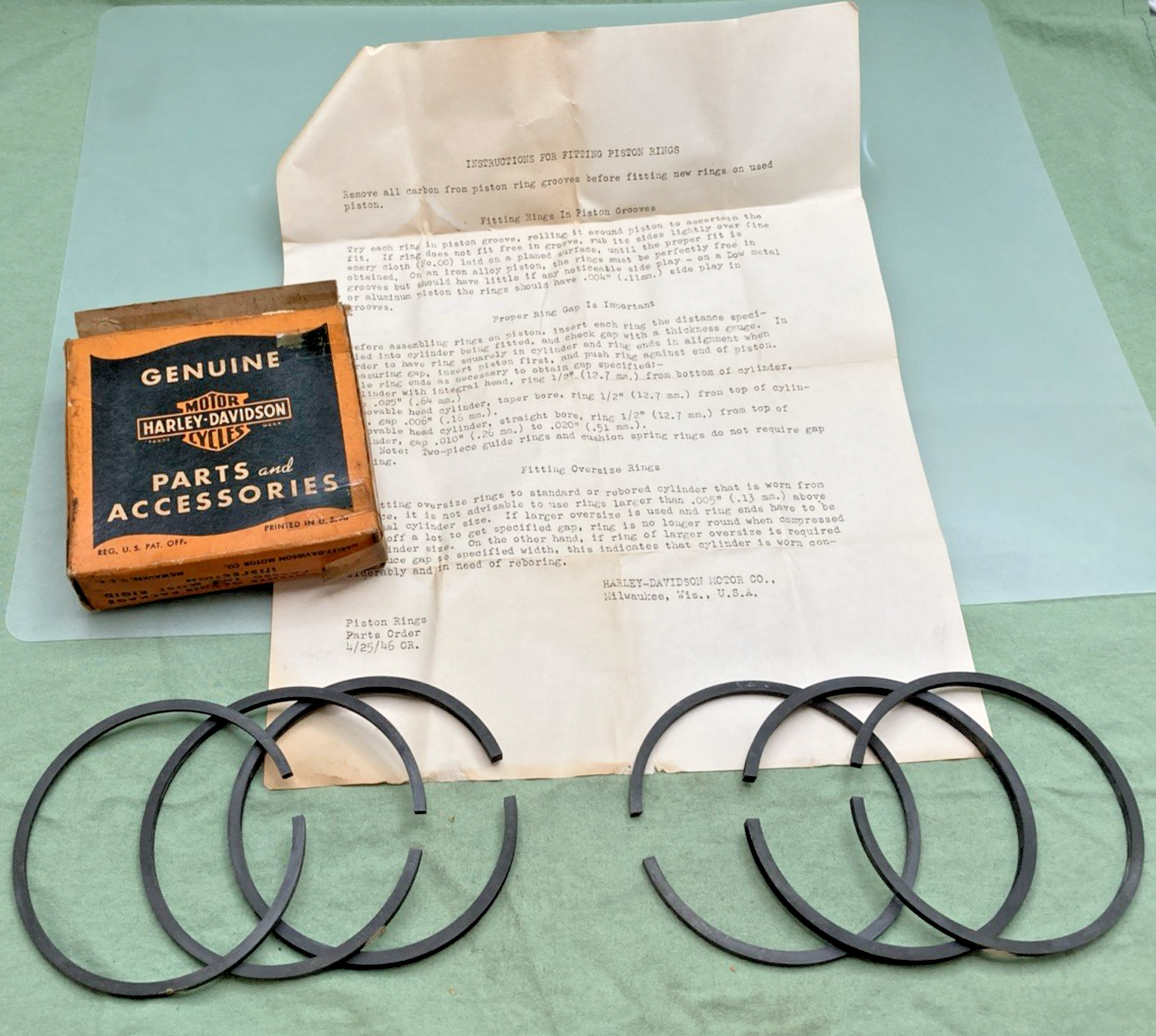 NEW GENUINE HARLEY DAVIDSON 22194-42  PISTON RINGS .030 O/S
