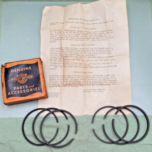 NEW GENUINE HARLEY DAVIDSON 22194-42 PISTON RINGS .040 O/S