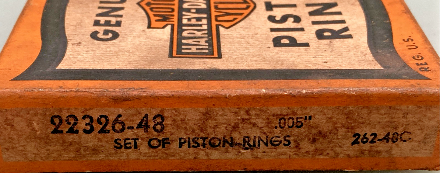 NEW GENUINE HARLEY DAVIDSON 22326-48/262-48C PISTON RINGS .005"