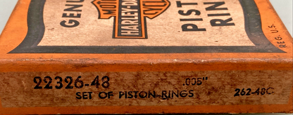 NEW GENUINE HARLEY DAVIDSON 22326-48/262-48C PISTON RINGS .005"