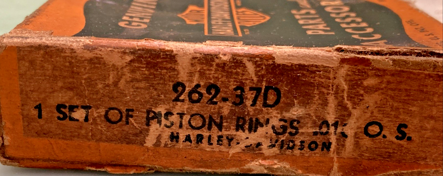 NEW GENUINE HARLEY DAVIDSON 262-37D PISTON RINGS .010" O/S