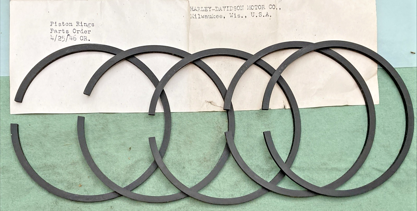NEW GENUINE HARLEY DAVIDSON 262-37D PISTON RINGS .010" O/S