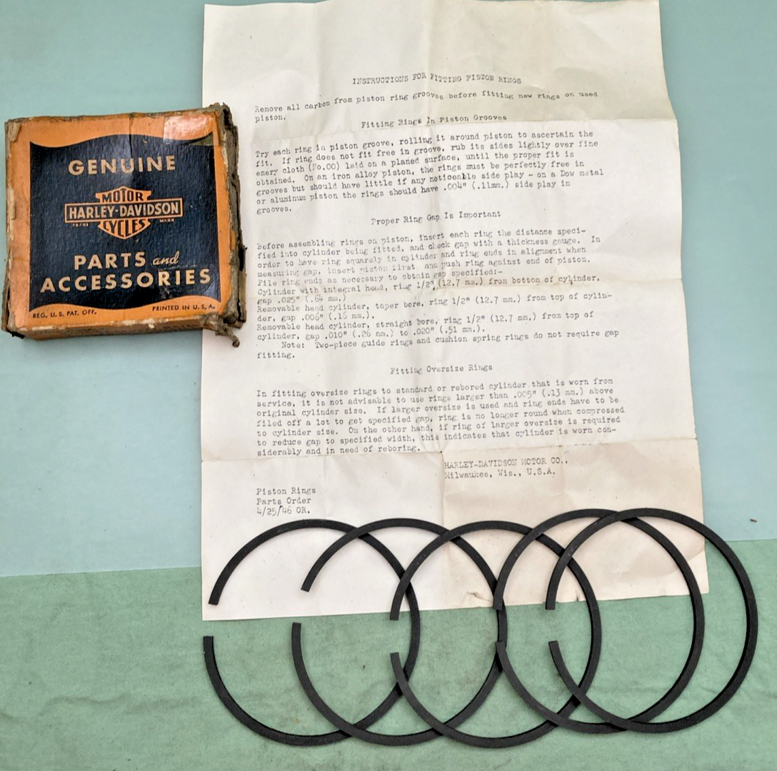 NEW GENUINE HARLEY DAVIDSON 262-37D PISTON RINGS .010" O/S