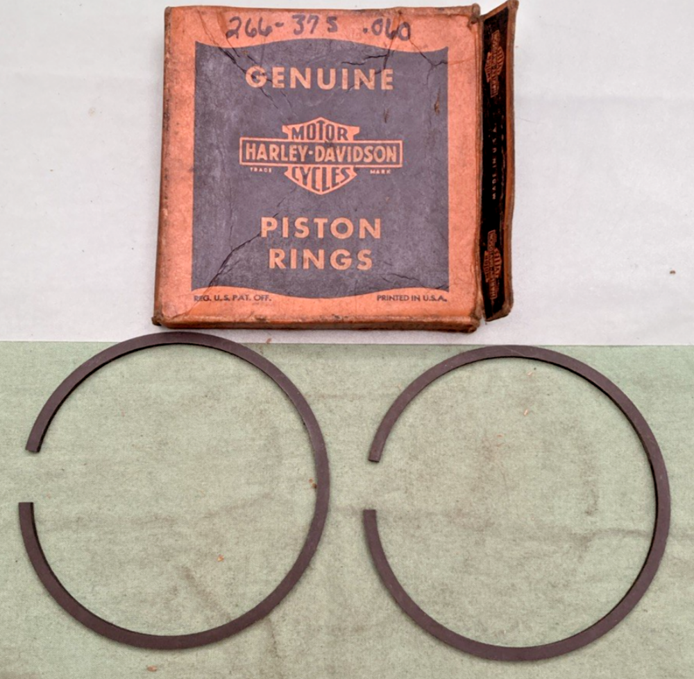 NEW GENUINE HARLEY DAVIDSON 266-37S PISTON RINGS .060" O/S