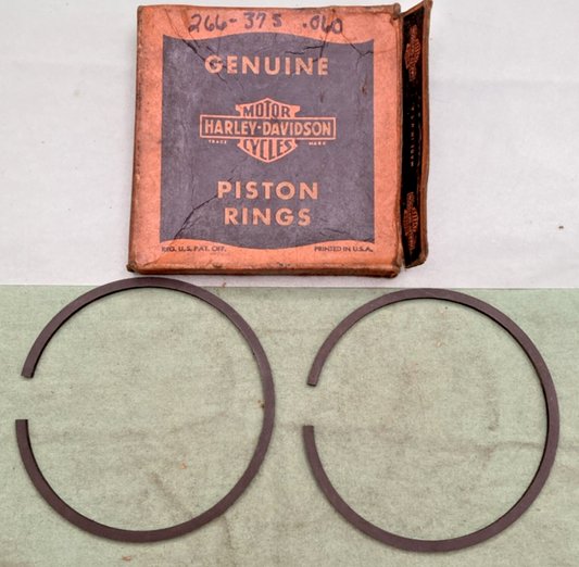 NEW GENUINE HARLEY DAVIDSON 266-37S PISTON RINGS .060" O/S