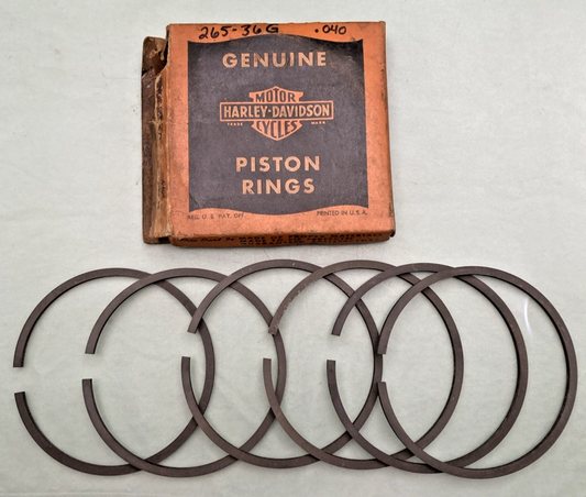 NEW GENUINE HARLEY DAVIDSON 265-36G PISTON RINGS .040 O/S