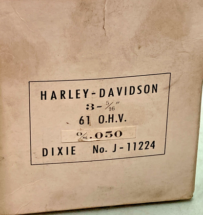 NEW GENUINE DIXIE J-11224 PISTON KIT, NO PIN FITS HARLEY DAVIDSON