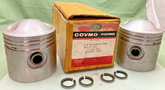 NEW GENUINE COVMO B/11224 PISTON SET FOR HARLEY DAVIDSON