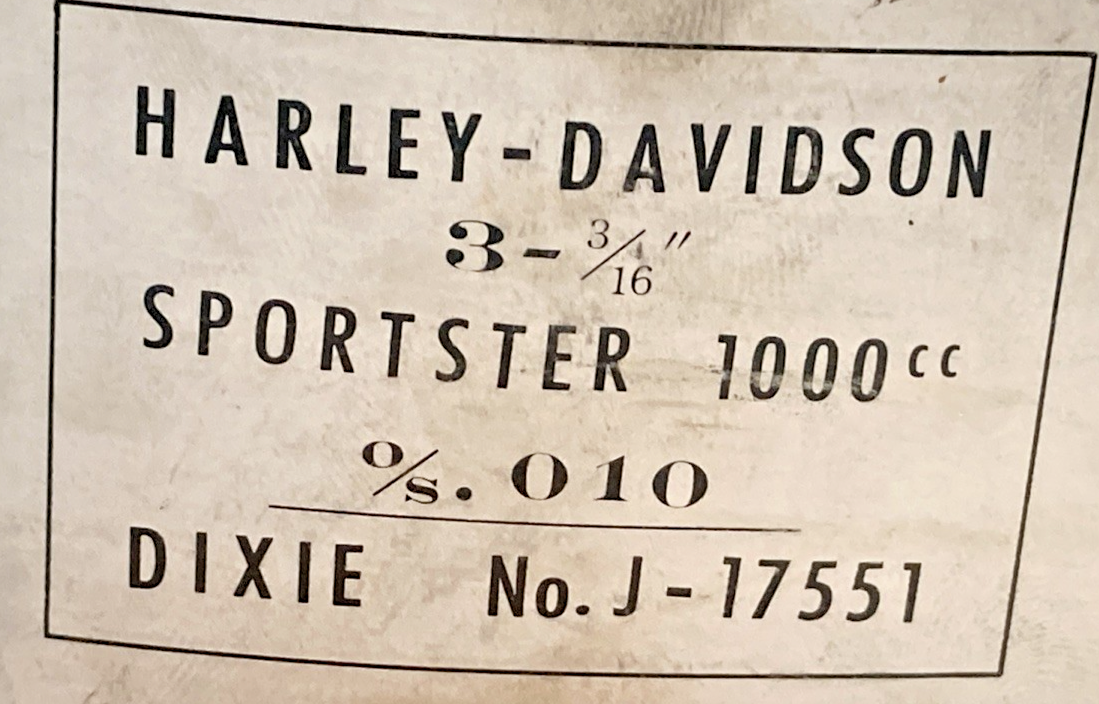 NEW GENUINE HARLEY DAVIDSON J-17551 PISTON KIT, 3-3/16 BORE O/S .010
