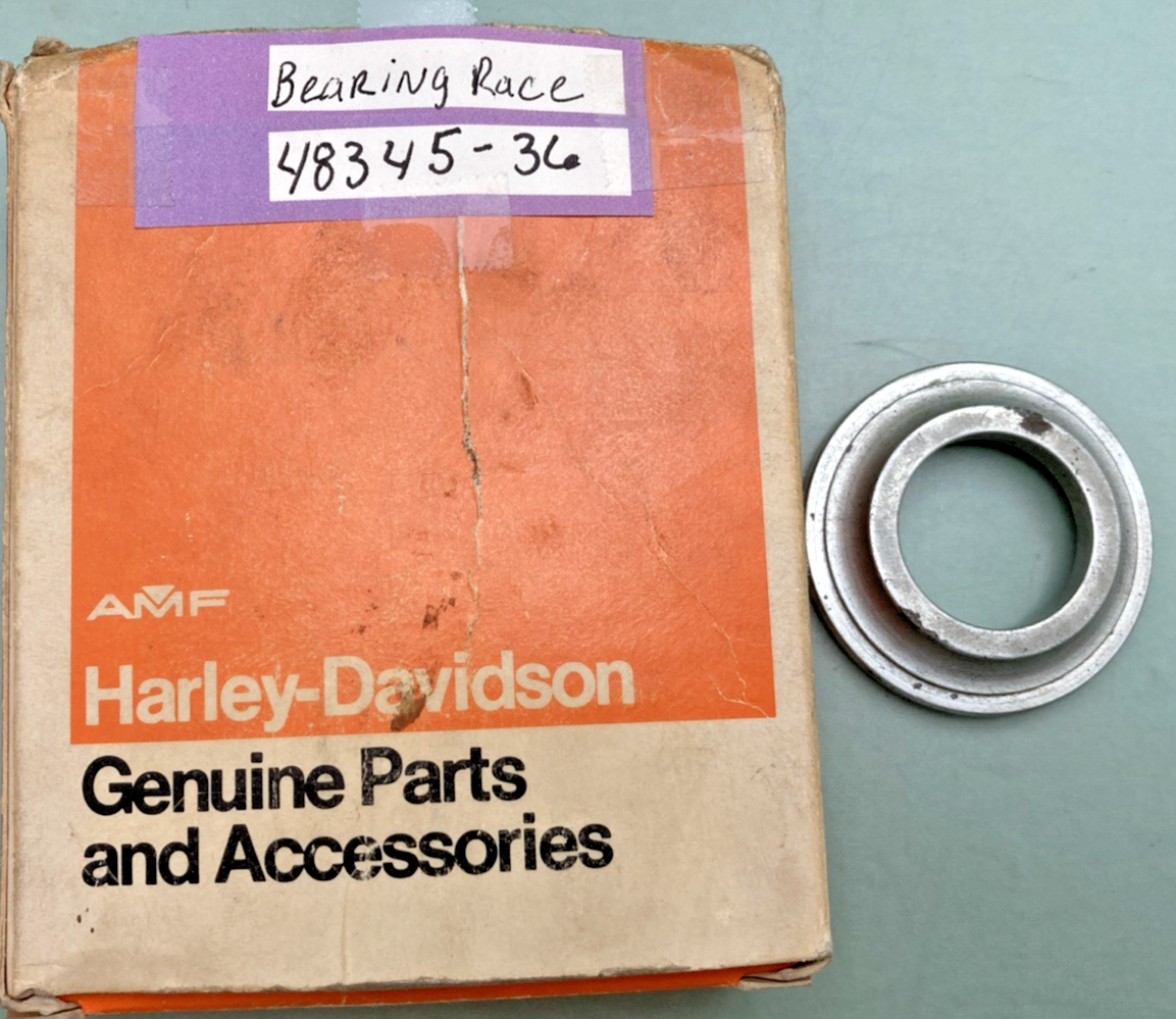 NEW GENUINE HARLEY DAVIDSON 48345-36 FORK STEM NECK BEARING RACE