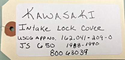 NEW REPLACES KAWASKAI 80063039 INTAKE LOCK COVER, JS 650 '88-'90 (162.041-209-0)