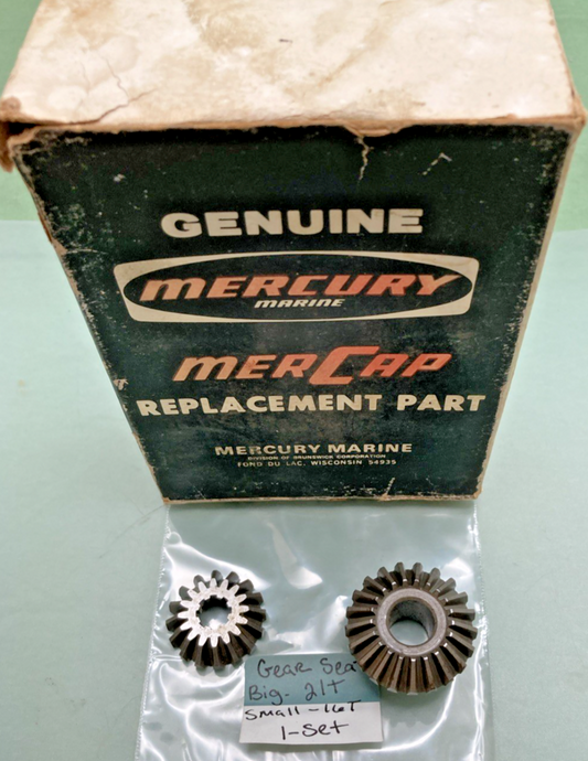 NEW GENUINE MERCURY 43-24468A1 PROPELLER GEAR SET, BIG GEAR 21T & SMALL GEAR 16T