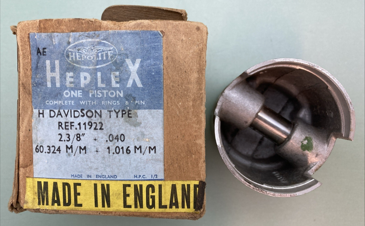 NEW GENUINE HEPOLITE 11922 Piston 2.3 / 8" +.020
