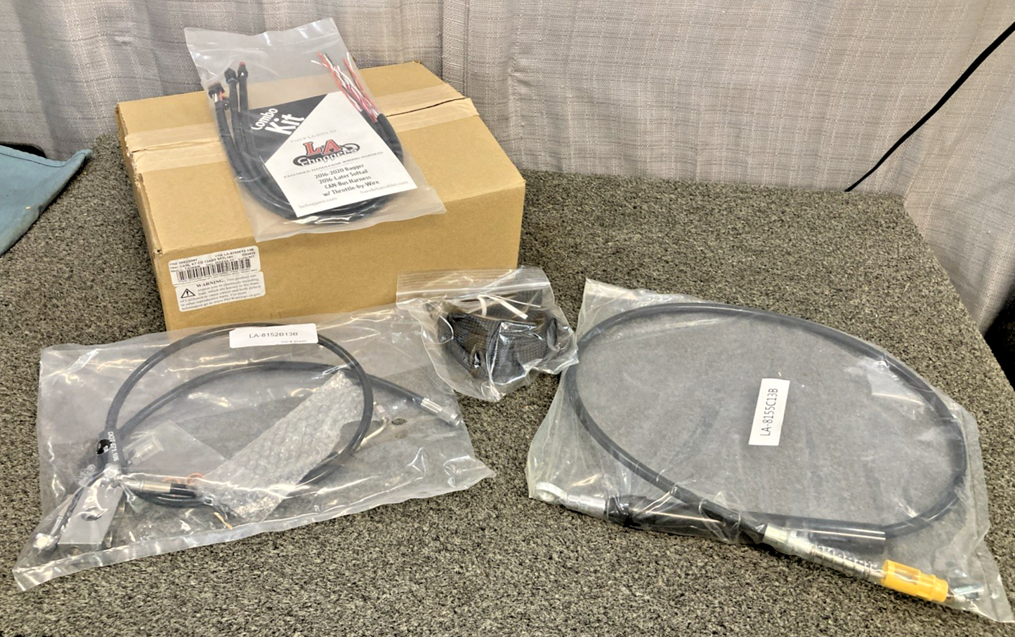 NEW GENUINE LA CHOPPERS LA-8155KT2-13B HANDLE BAR/ BRAKE CABLE KIT