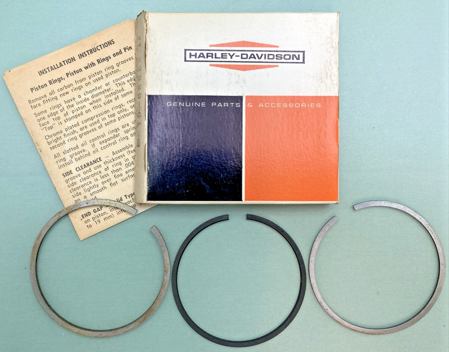 NEW GENUINE HARLEY DAVIDSON 22329-61 Piston Rings, Oversize .8
