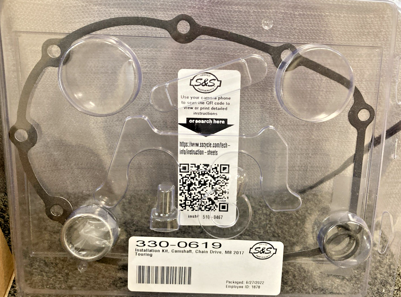 NEW GENUINE S&S CYCLE 0925-1358 M8 CAM CHEST KIT WITH 475 CAM WATER COOLED