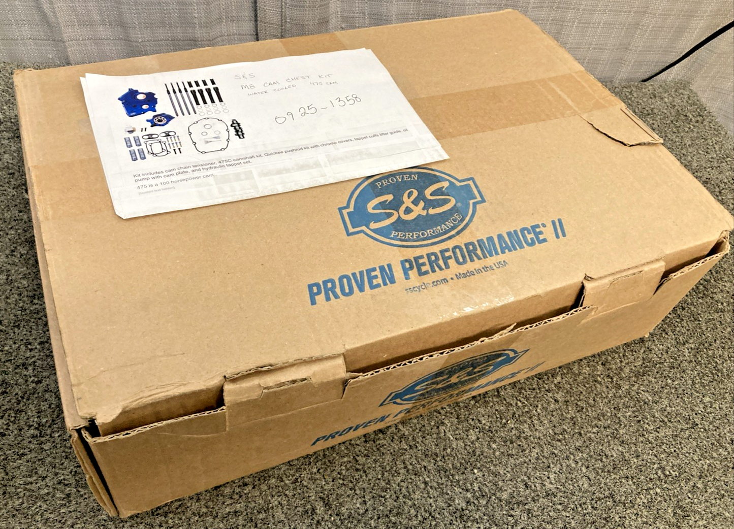 NEW GENUINE S&S CYCLE 0925-1358 M8 CAM CHEST KIT WITH 475 CAM WATER COOLED