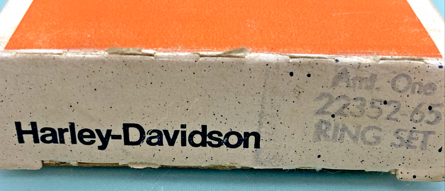 NEW GENUINE HARLEY DAVIDSON 22352-65 Piston Ring Set, .4mm