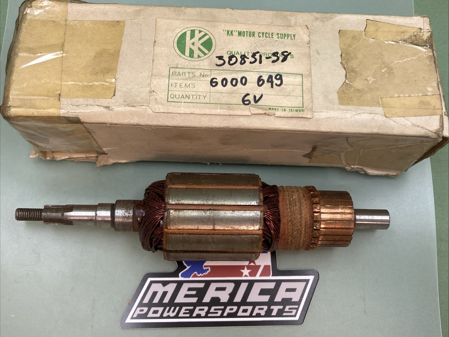 NEW GENUINE KK MCS 30851-58 6V 2 Brush Generator Armature