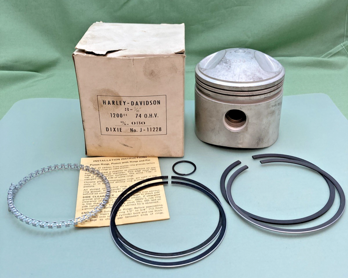 NEW GENUINE DIXIE J-11228 Piston Kit 3-7/16" FOR HARLEY-DAVIDSON