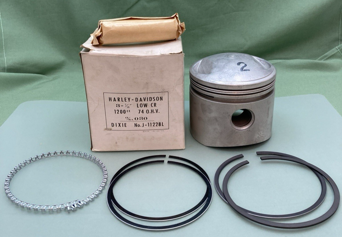 NEW GENUINE DIXIE J-11228L Low CR Piston Kit 3-7/16" FOR HARLEY DAVIDSON