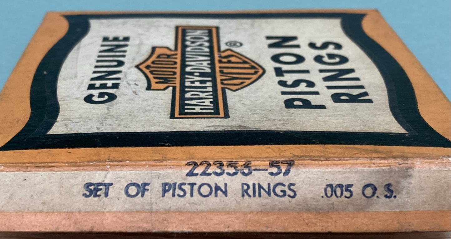 NEW GENUINE HARLEY DAVIDSON 22356-57 Piston Ring Set .005