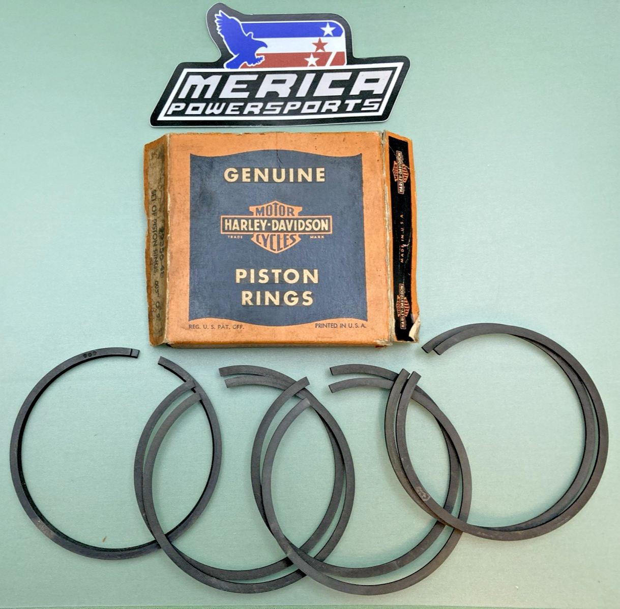 GENUINE HARLEY DAVIDSON 22356-48 Set of Piston Rings .005"