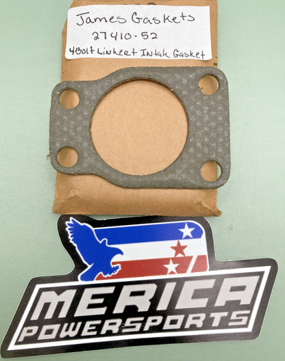 NEW REPLACES JAMES GASKET 27410-52 4-BOLT LINKERT INTAKE GASKET, HARLYE 27411-40